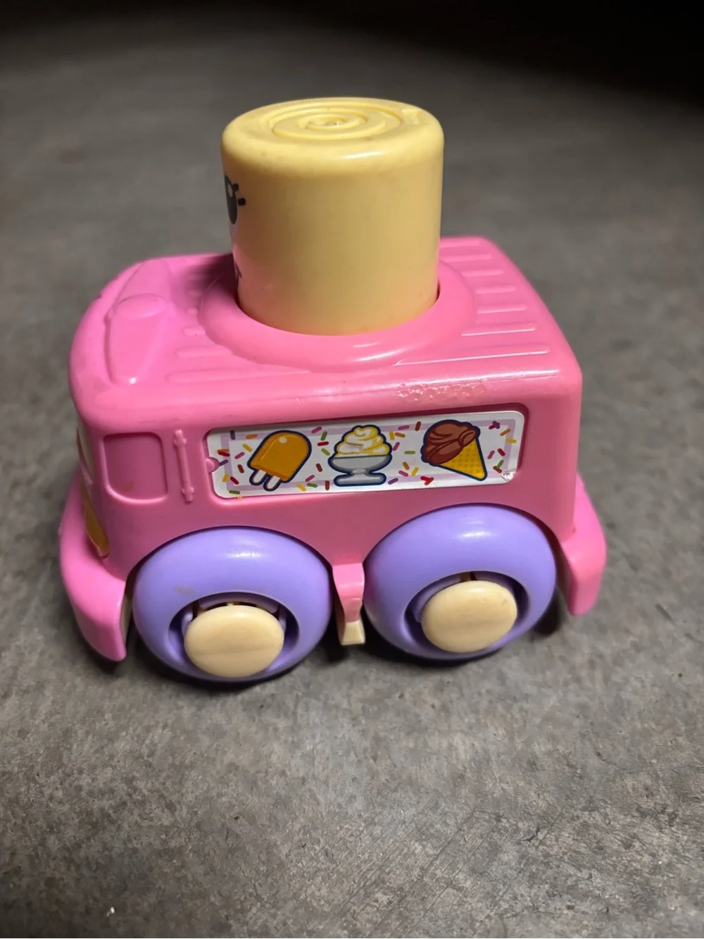 Fisher-Price Pink and Purple Push Car with Yellow Driver